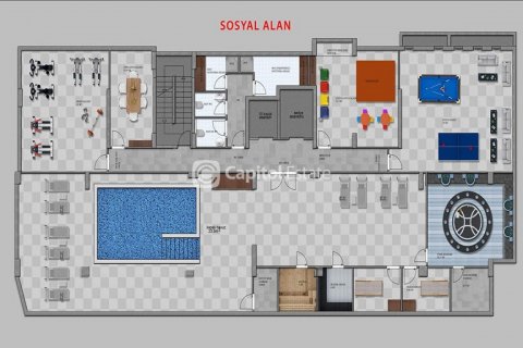 آپارتمان در  Antalya ، امارات متحده عربی 2 خوابه ، 92 متر مربع.  شماره 73952 - 18