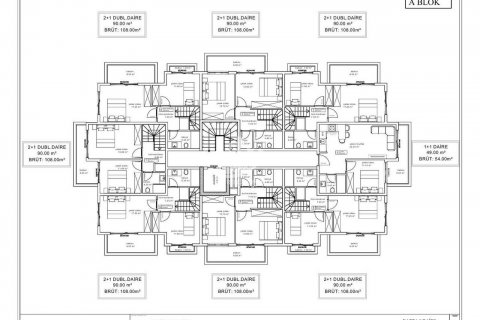 آپارتمان در Kargicak،  Alanya ، امارات متحده عربی 1 خوابه ، 54 متر مربع.  شماره 72864 - 29