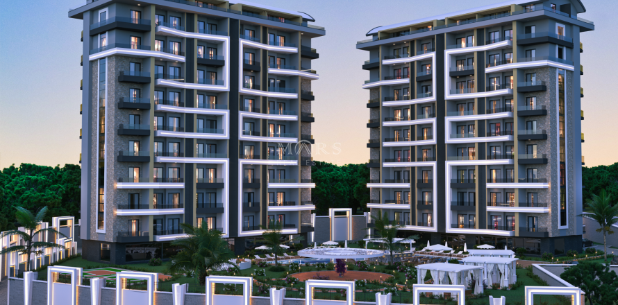 آپارتمان در در Residential complex in Avsallar area Alanya ، امارات متحده عربی 2 خوابه ، 92 متر مربع.  شماره 77834