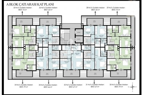 آپارتمان در Kargicak،  Alanya ، امارات متحده عربی 1 خوابه ، 66 متر مربع.  شماره 75121 - 20