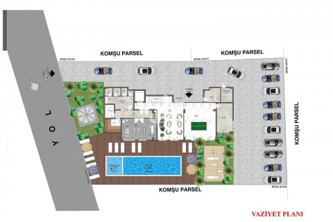 آپارتمان در  Avsallar ، امارات متحده عربی 1 خوابه ، 54 متر مربع.  شماره 77694 - 6