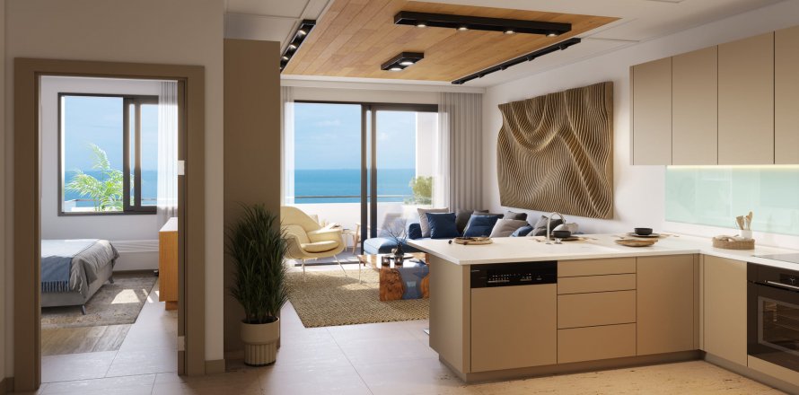 آپارتمان در در MB Azure Resort Mersin ، امارات متحده عربی 1 خوابه ، 79 متر مربع.  شماره 72361