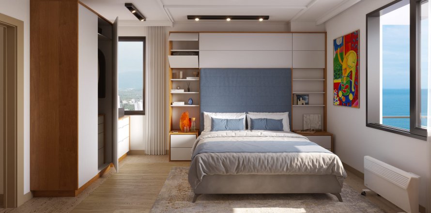 آپارتمان در در MB Azure Resort Mersin ، امارات متحده عربی 1 خوابه ، 78 متر مربع.  شماره 72358