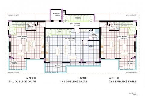 آپارتمان در  Alanya ، امارات متحده عربی 2 خوابه ، 98 متر مربع.  شماره 82843 - 8