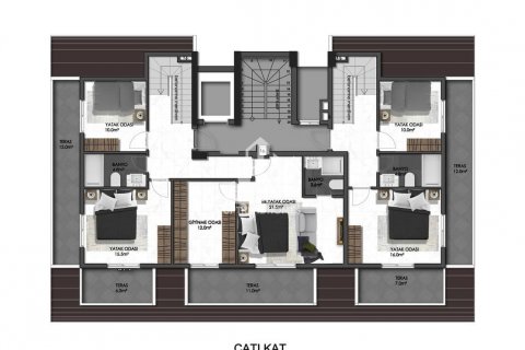 آپارتمان در  Oba ، امارات متحده عربی 1 خوابه ، 56 متر مربع.  شماره 84834 - 26