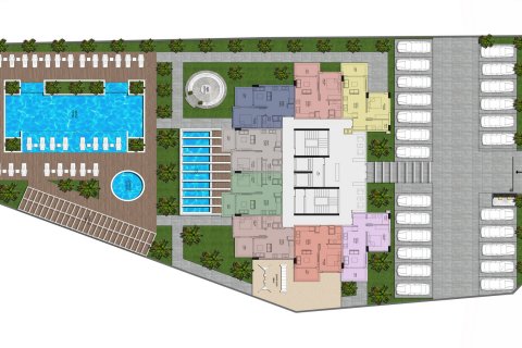 آپارتمان در در Avsallar Hills Residence Avsallar ، امارات متحده عربی 1 خوابه ، 48 متر مربع.  شماره 84563 - 15