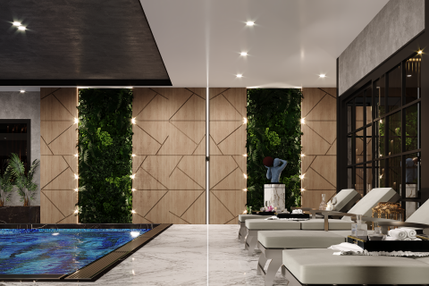 آپارتمان در در Moonlight Park Residence Alanya ، امارات متحده عربی 1 خوابه ، 51 متر مربع.  شماره 84627 - 15