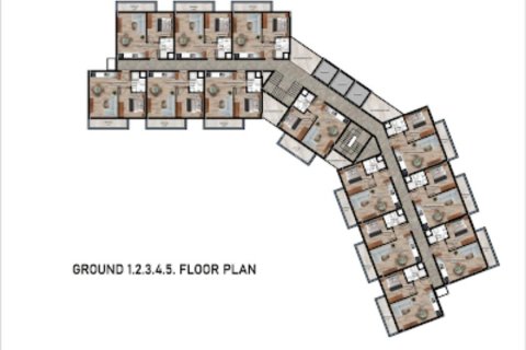 آپارتمان در در Casa Pasha Residence (Газипаша, Турция) Gazipasa ، امارات متحده عربی 2 خوابه ، 94 متر مربع.  شماره 84439 - 23