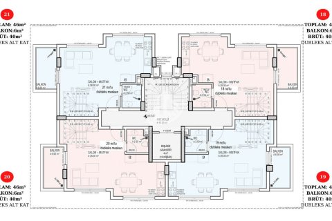 آپارتمان در  Avsallar ، امارات متحده عربی 1 خوابه ، 64 متر مربع.  شماره 84957 - 28