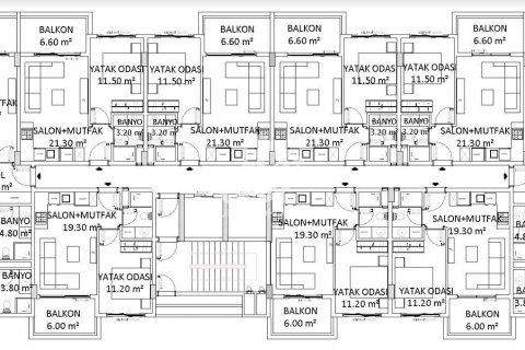 آپارتمان در Kargicak،  Alanya ، امارات متحده عربی 1 خوابه ، 48 متر مربع.  شماره 81602 - 22