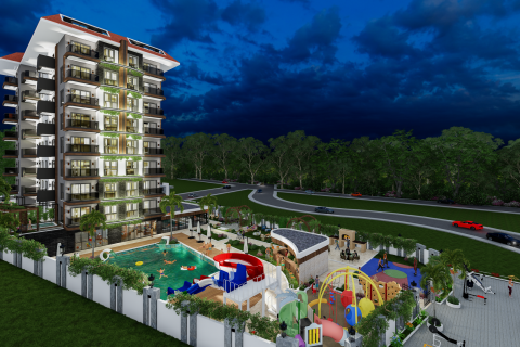 آپارتمان در در Moonlight Park Residence Alanya ، امارات متحده عربی 1 خوابه ، 51 متر مربع.  شماره 84627 - 1