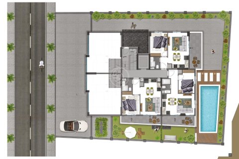 آپارتمان در در Hacet Antik Residence (Аланья, Турция) Alanya ، امارات متحده عربی 1 خوابه ، 55 متر مربع.  شماره 80439 - 16