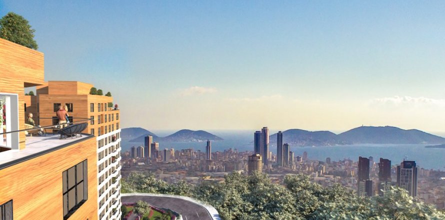 آپارتمان در Kartal، در Dunya Sehir Kartal Istanbul ، ترکیه 1 خوابه ، 65 متر مربع.  شماره 80658