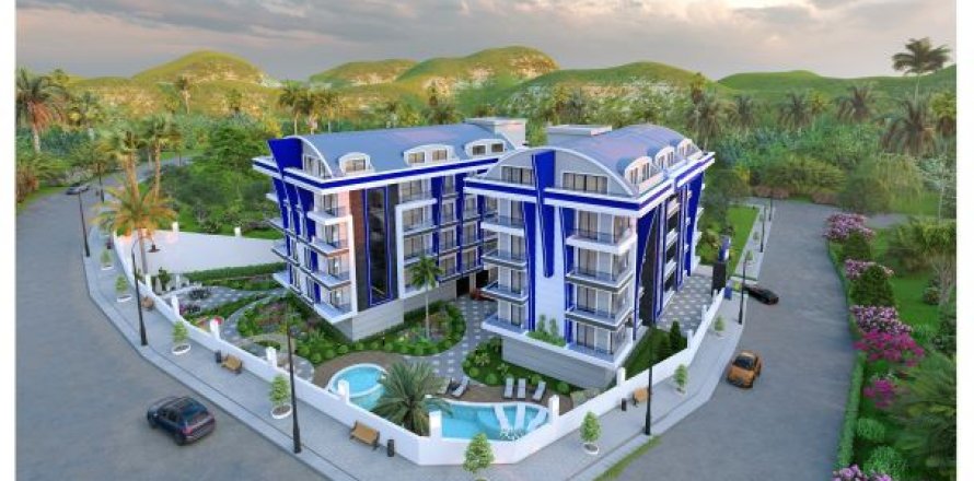 آپارتمان در Turkler،  Alanya ، امارات متحده عربی 1 خوابه ، 57 متر مربع.  شماره 82297