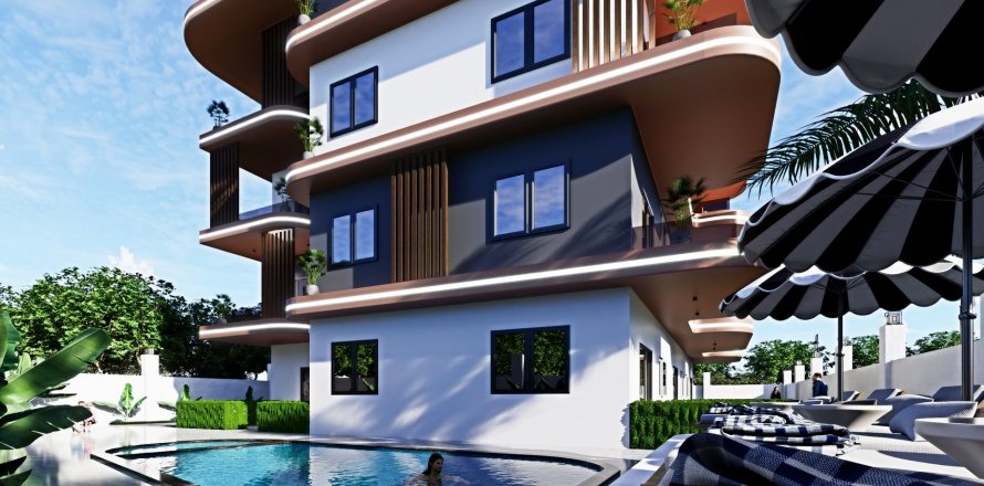 آپارتمان در  Gazipasa ، امارات متحده عربی 1 خوابه ، 43 متر مربع.  شماره 80024