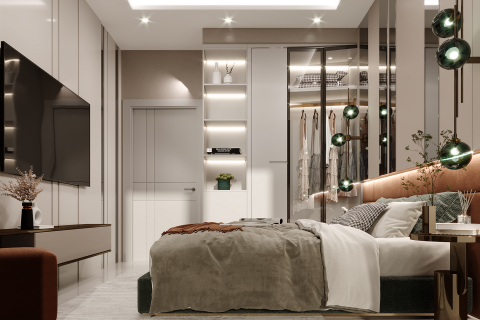 آپارتمان در در Moonlight Park Residence Alanya ، امارات متحده عربی 1 خوابه ، 51 متر مربع.  شماره 84627 - 12