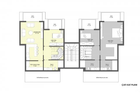 آپارتمان در  Side ، امارات متحده عربی 2 خوابه ، 74 متر مربع.  شماره 81361 - 6