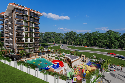 پنت هاس در در Moonlight Park Residence Alanya ، امارات متحده عربی 2 خوابه ، 103 متر مربع.  شماره 84630 - 1