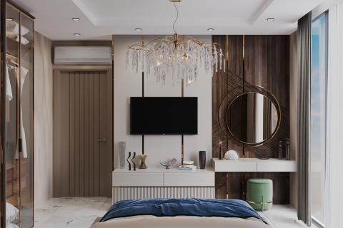آپارتمان در  Alanya ، امارات متحده عربی 1 خوابه ، 69 متر مربع.  شماره 85324 - 14