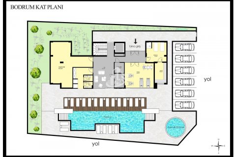 آپارتمان در  Alanya ، امارات متحده عربی 1 خوابه ، 57 متر مربع.  شماره 85183 - 6