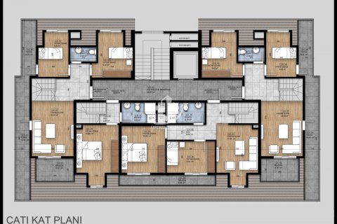 آپارتمان در Okurcalar،  Alanya ، امارات متحده عربی 1 خوابه ، 63 متر مربع.  شماره 85182 - 25