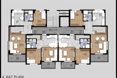 آپارتمان در Okurcalar،  Alanya ، امارات متحده عربی 1 خوابه ، 63 متر مربع.  شماره 85182 - 24