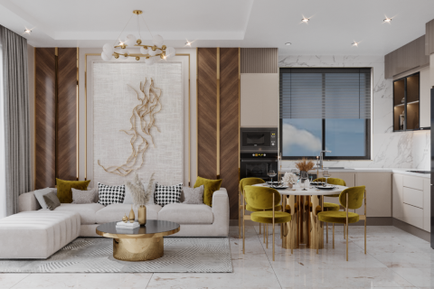 آپارتمان در  Alanya ، امارات متحده عربی 1 خوابه ، 69 متر مربع.  شماره 85324 - 11