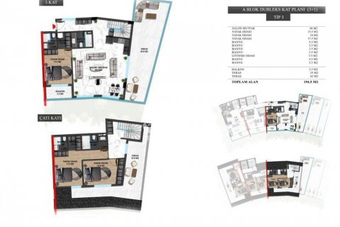 آپارتمان در  Oba ، امارات متحده عربی 1 خوابه ، 50 متر مربع.  شماره 85575 - 10