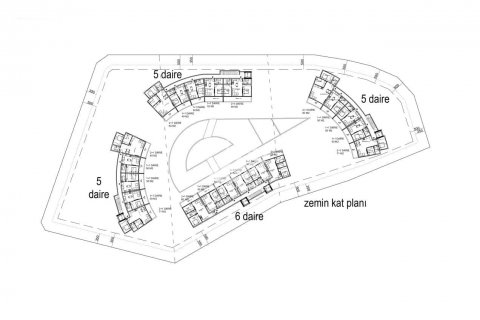 آپارتمان در  Oba ، امارات متحده عربی 1 خوابه ، 50 متر مربع.  شماره 85575 - 6