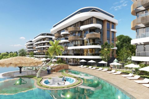1+0 Leilighet i Residential complex in the Kestel area with beautiful views of the Mediterranean Sea, the Taurus Mountains and the ancient fortress of Alanya, Alanya, Antalya, Tyrkia Nr. 49659 - 20