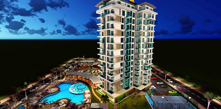 3+1 Leilighet i Residential complex with the comfort of a five-star hotel in Mahmutlar, Alanya, Antalya, Tyrkia Nr. 49689