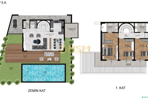 3+1 Leilighet  i Alanya, Antalya, Tyrkia Nr. 48430 - 15