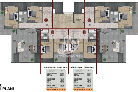 1+1 Leilighet  i Oba, Antalya, Tyrkia Nr. 38156 - 18