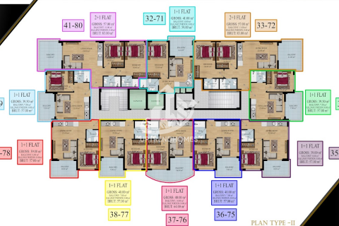 1+1 Leilighet  i Avsallar, Antalya, Tyrkia Nr. 31654 - 16