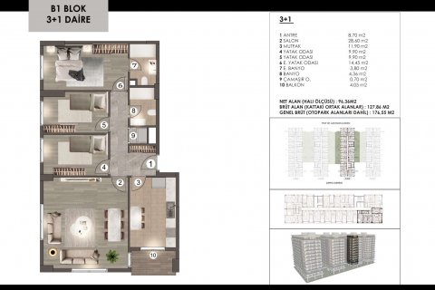 3+1 Leilighet  i Istanbul, Tyrkia Nr. 54879 - 28