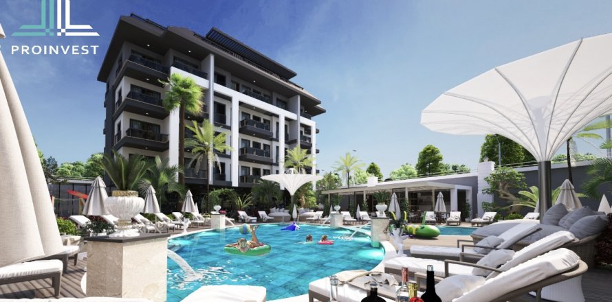 1+1 Leilighet  i Alanya, Antalya, Tyrkia Nr. 51485