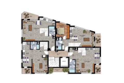 3+1 Leilighet  i Antalya, Tyrkia Nr. 53583 - 9