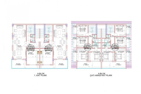 4+1 Takleilighet  i Alanya, Antalya, Tyrkia Nr. 52191 - 24