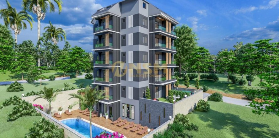 1+1 Leilighet  i Alanya, Antalya, Tyrkia Nr. 53980