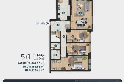 5+1 Leilighet  i Izmir, Tyrkia Nr. 52446 - 24