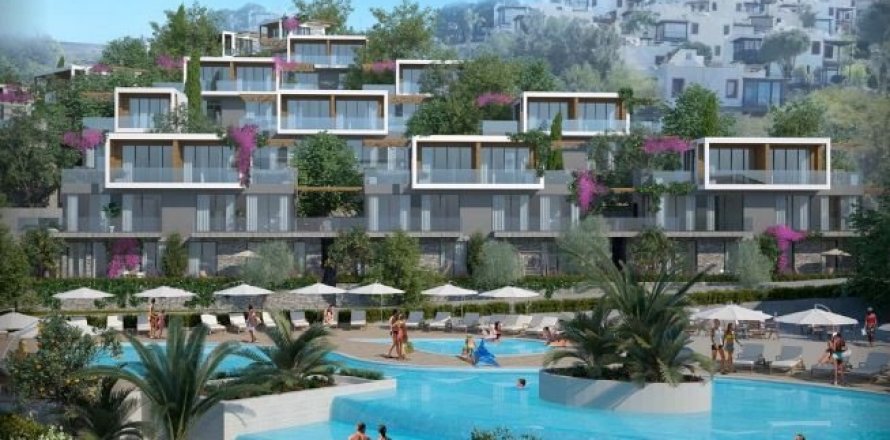 3+0 Villa  i Bodrum, Mugla, Tyrkia Nr. 22374