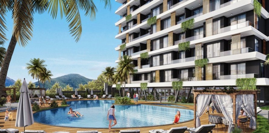 1+1 Leilighet  i Alanya, Antalya, Tyrkia Nr. 58915