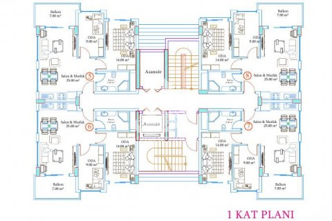 2+1 Leilighet  i Avsallar, Antalya, Tyrkia Nr. 61465 - 18