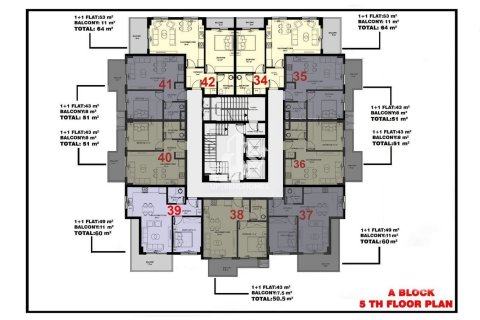 1+1 Leilighet  i Mahmutlar, Antalya, Tyrkia Nr. 67630 - 23