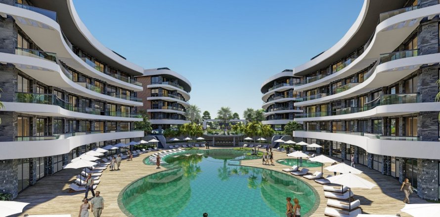 1+1 Leilighet  i Alanya, Antalya, Tyrkia Nr. 68019