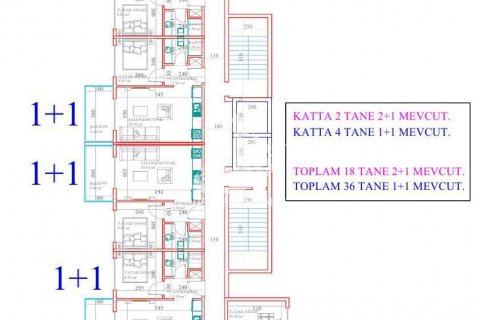 1+1 Leilighet  i Avsallar, Antalya, Tyrkia Nr. 69520 - 22