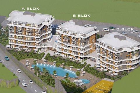 3+1 Leilighet  i Alanya, Antalya, Tyrkia Nr. 70229 - 1