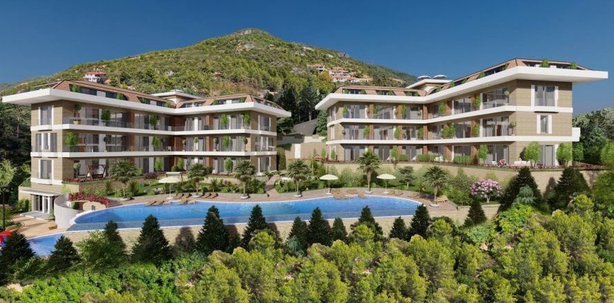 1+1 Leilighet  i Alanya, Antalya, Tyrkia Nr. 77087