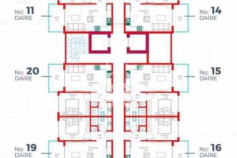 1+1 Leilighet  i Avsallar, Antalya, Tyrkia Nr. 73457 - 27