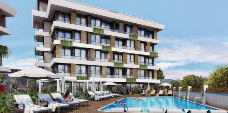 1+1 Lägenhet  i Oba, Antalya, Turkiet Nr. 34227